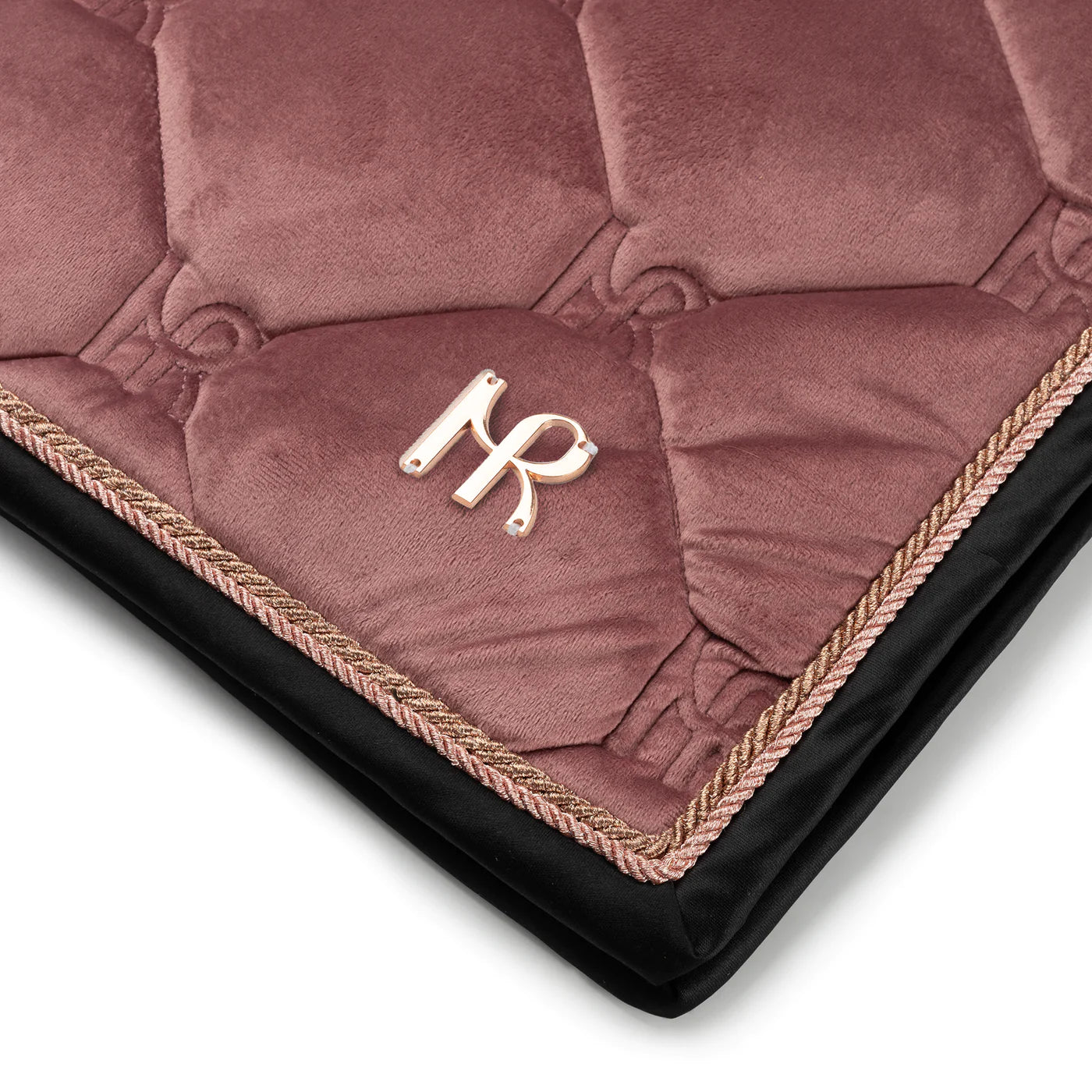 MRS. ROS -  Charmer Dressage Saddle Pad - Blushing Rose Velvet