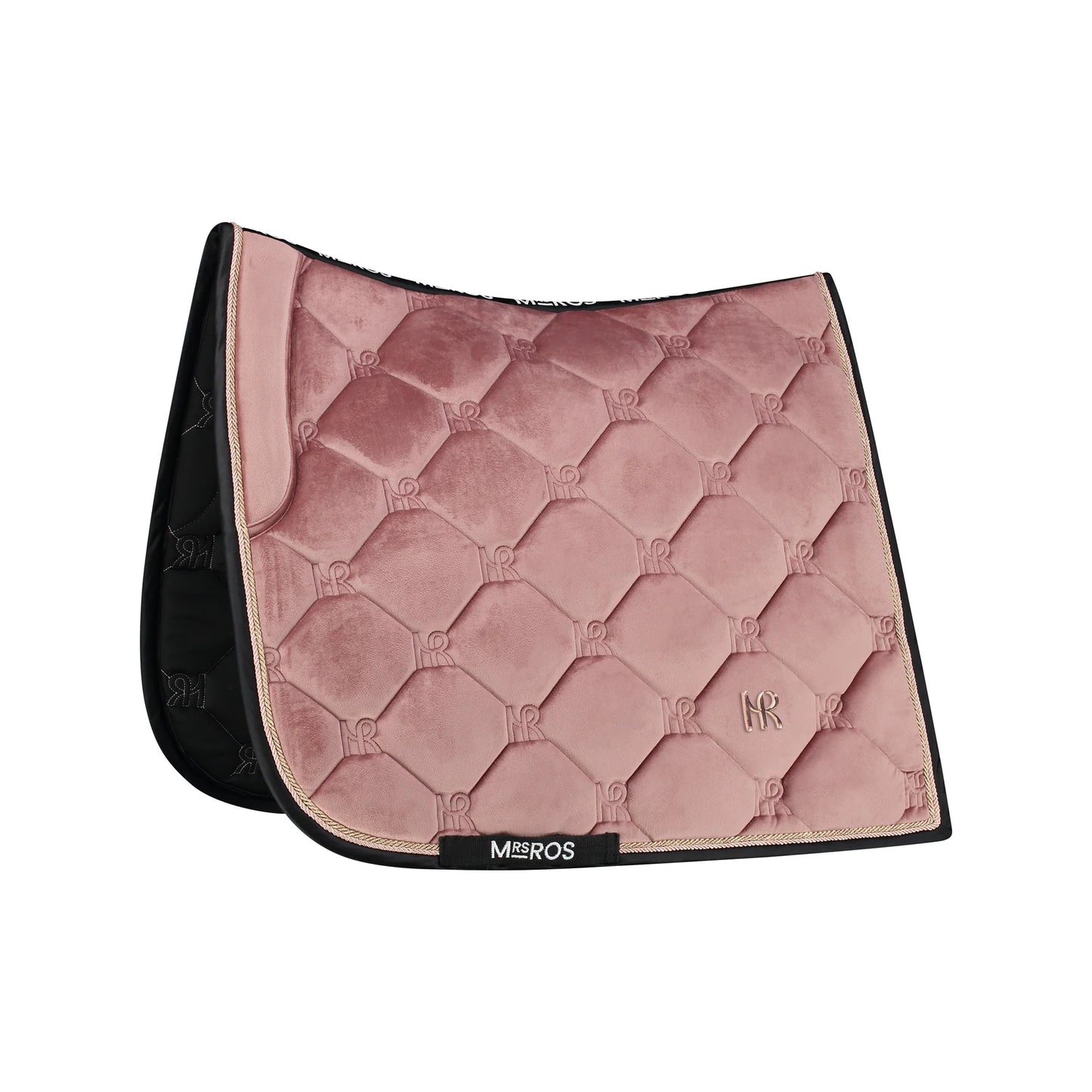 MRS. ROS -  Charmer Dressage Saddle Pad - Blushing Rose Velvet