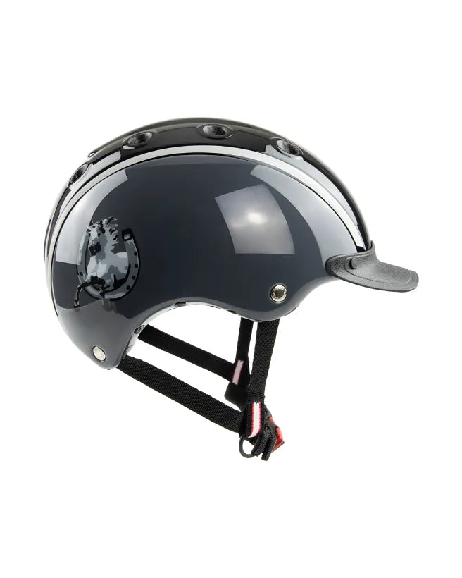 CASCO Reithelm Nori Hufeisen Schwarz/Grau