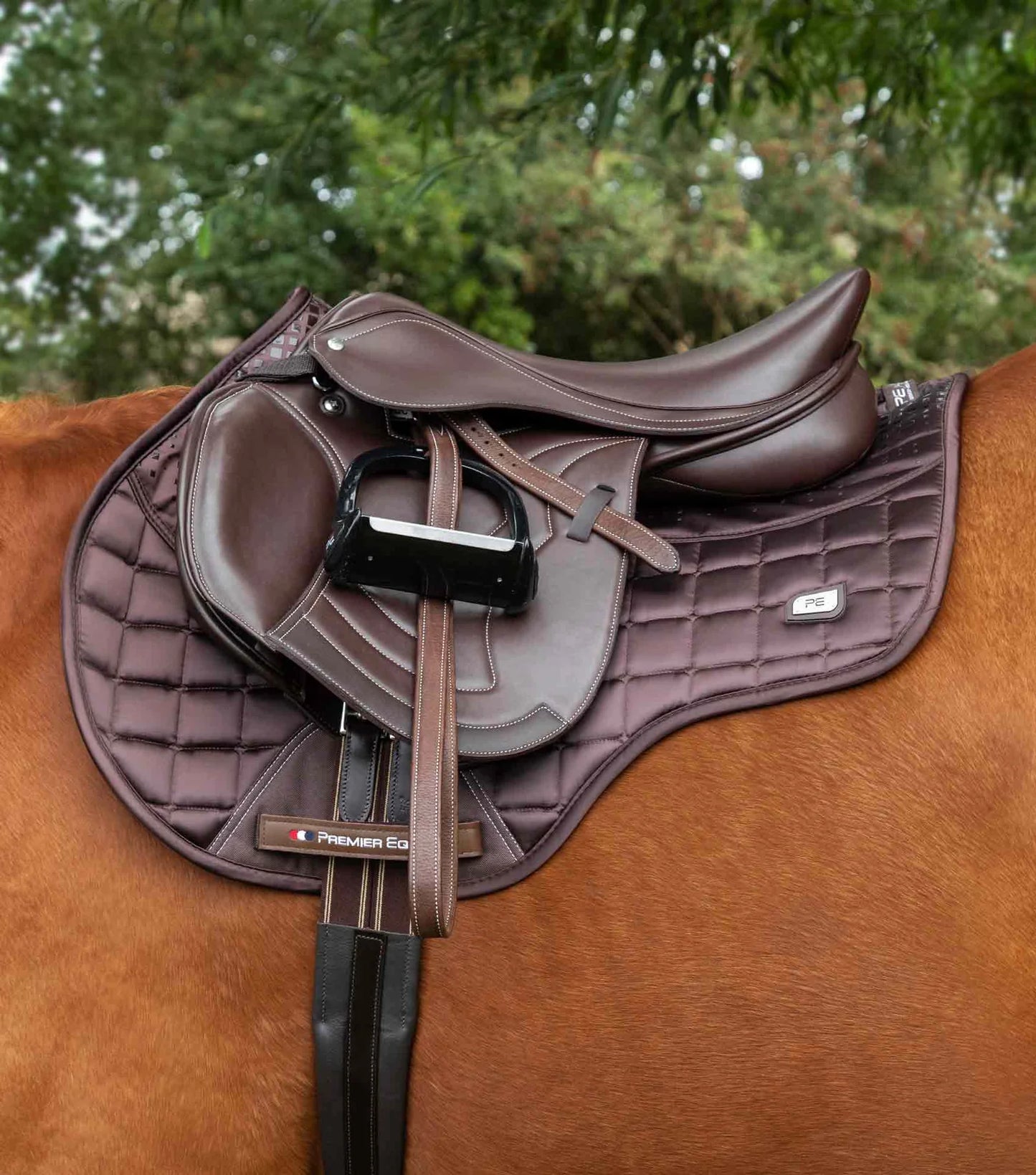 Premier Equine -Armada Close Contact GP/Jump Square - Brown/Full