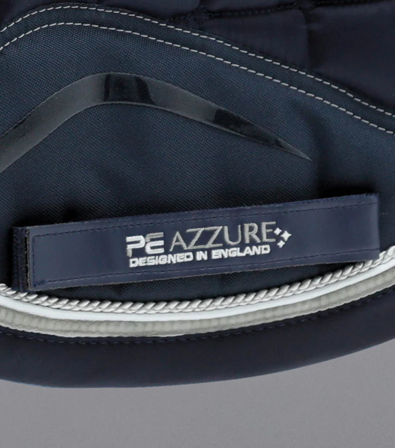 Premier Equine -Azzure Anti-Slip Satin Dressage Square - Navy/Full