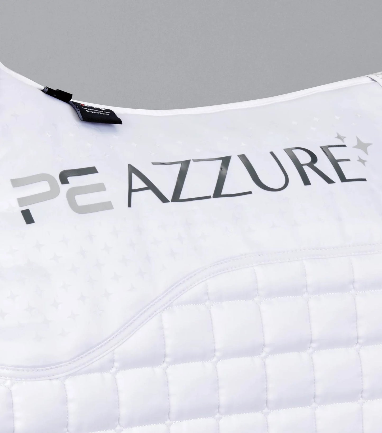 Premier Equine -Azzure Anti-Slip Satin Dressage Square - White/Full