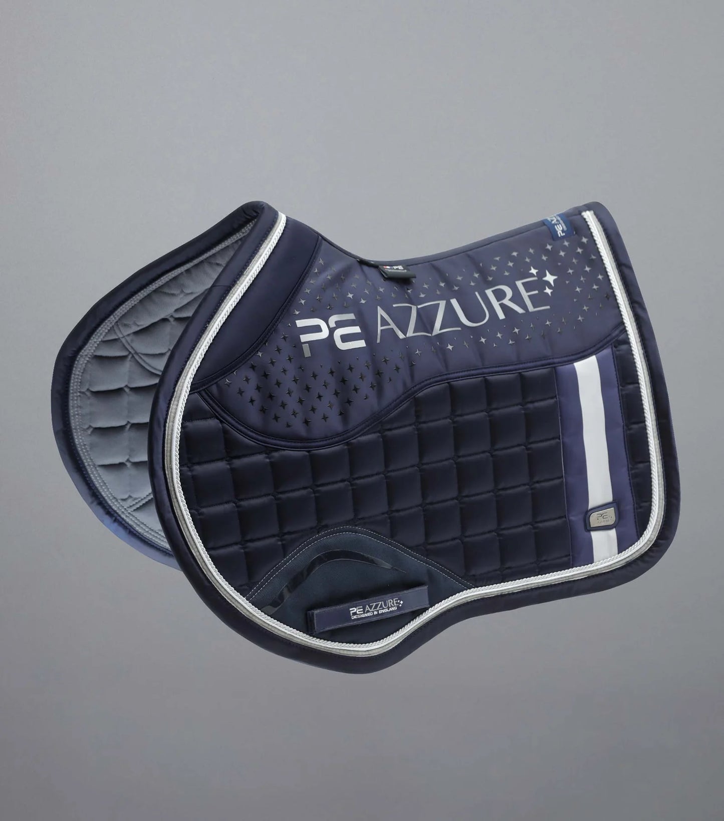 Premier Equine -Azzure Anti-Slip Satin GP/Jump Square - Navy/Full