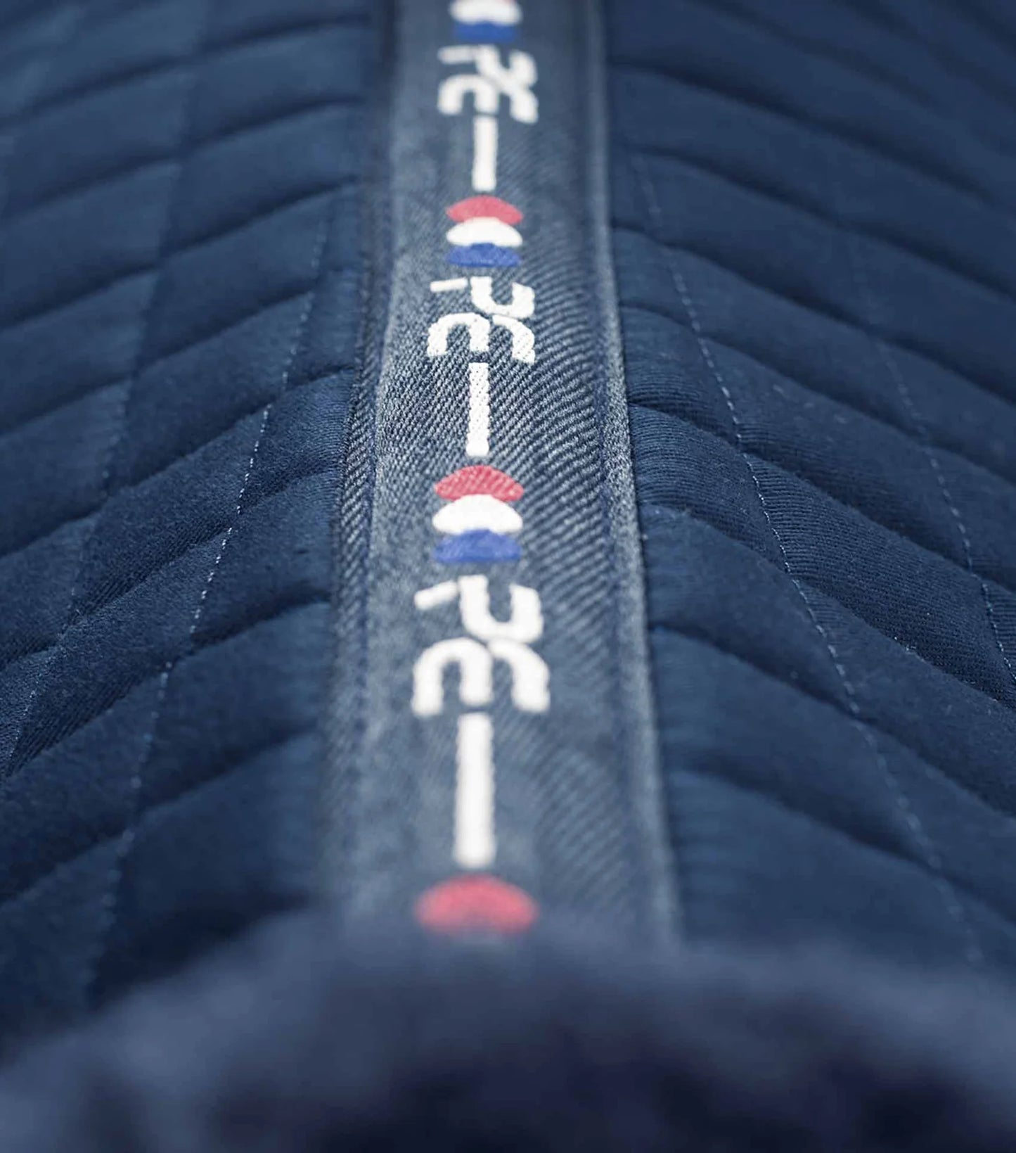 Premier Equine - Pony Close Contact Merino Wool Half Lined European Dressage Square Navy/Natural Wool/Pony