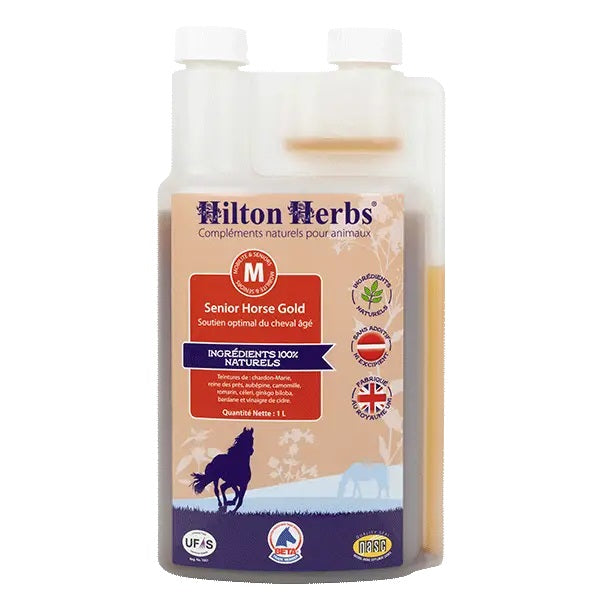 Hilton Herbs Senior Horse Gold- flüssige Kräuter für die Vitalität älterer Pferde