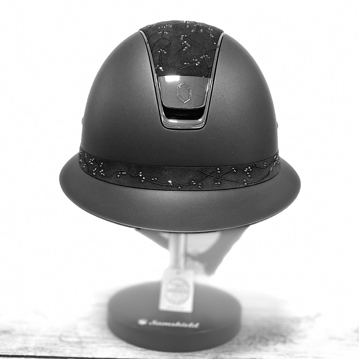 Samshield Reithelm MissShield "Shadowmatt Crystal Leaf" schwarz Größe M (55-58 cm)