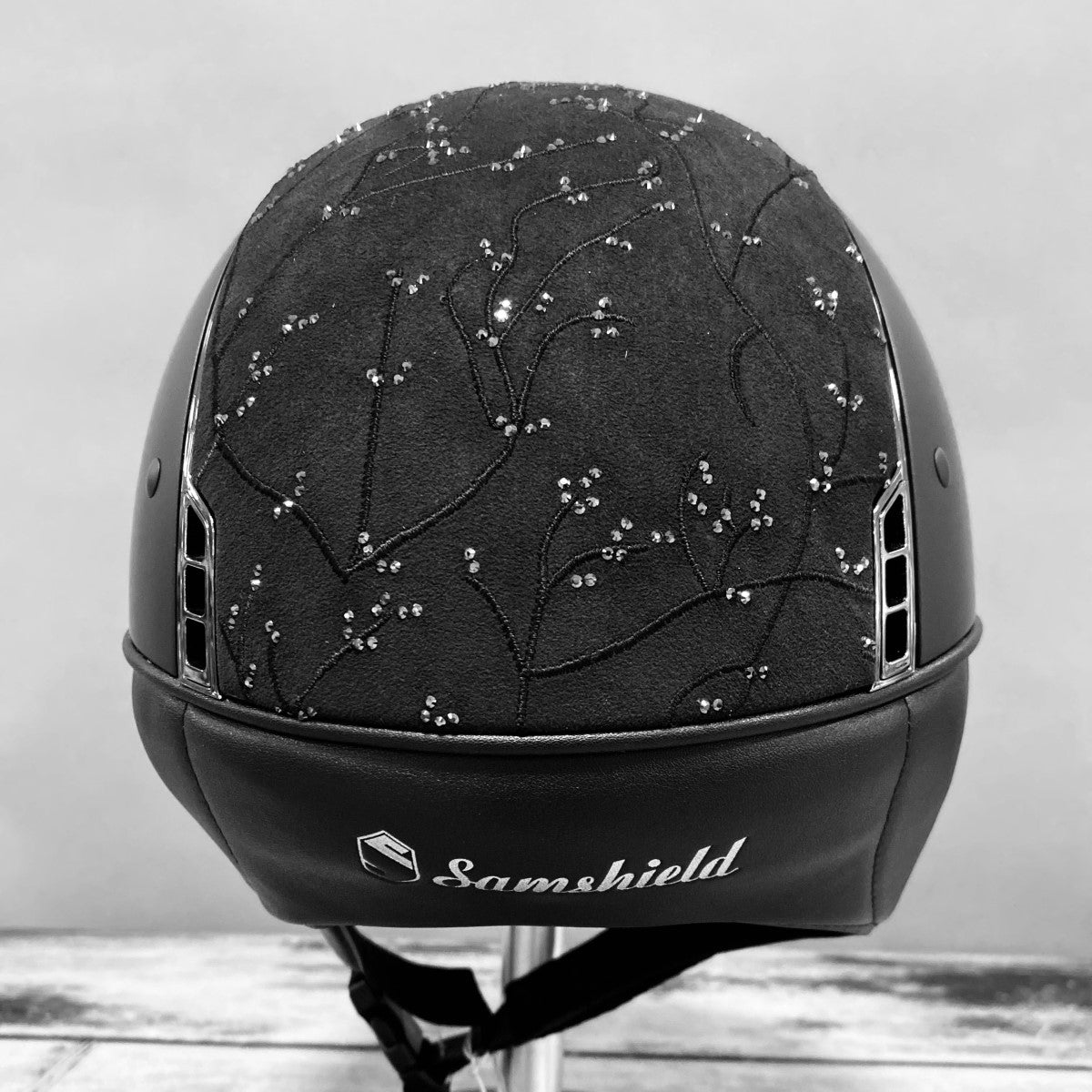 Samshield Reithelm MissShield "Shadowmatt Crystal Leaf" schwarz Größe M (55-58 cm)