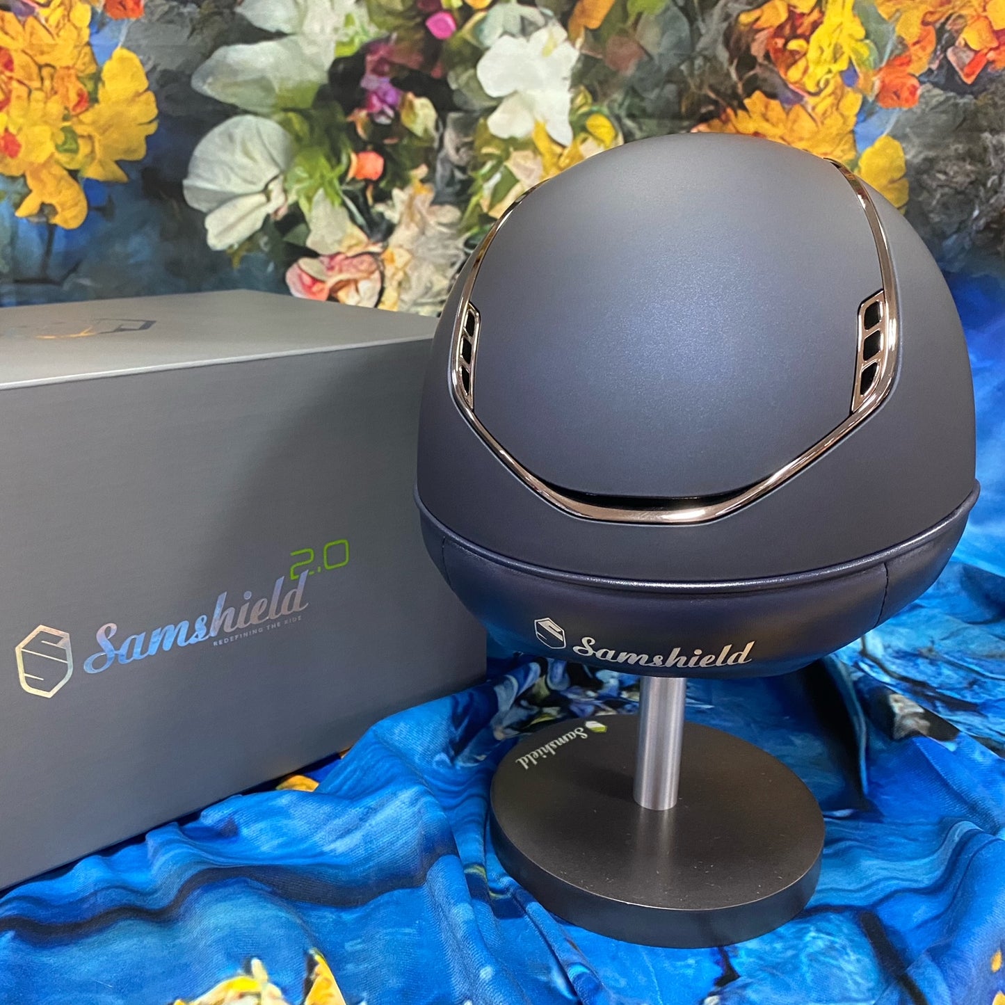 Samshield Reithelm "Shadow 2.0" blau Standard Größe M (55-58 cm)