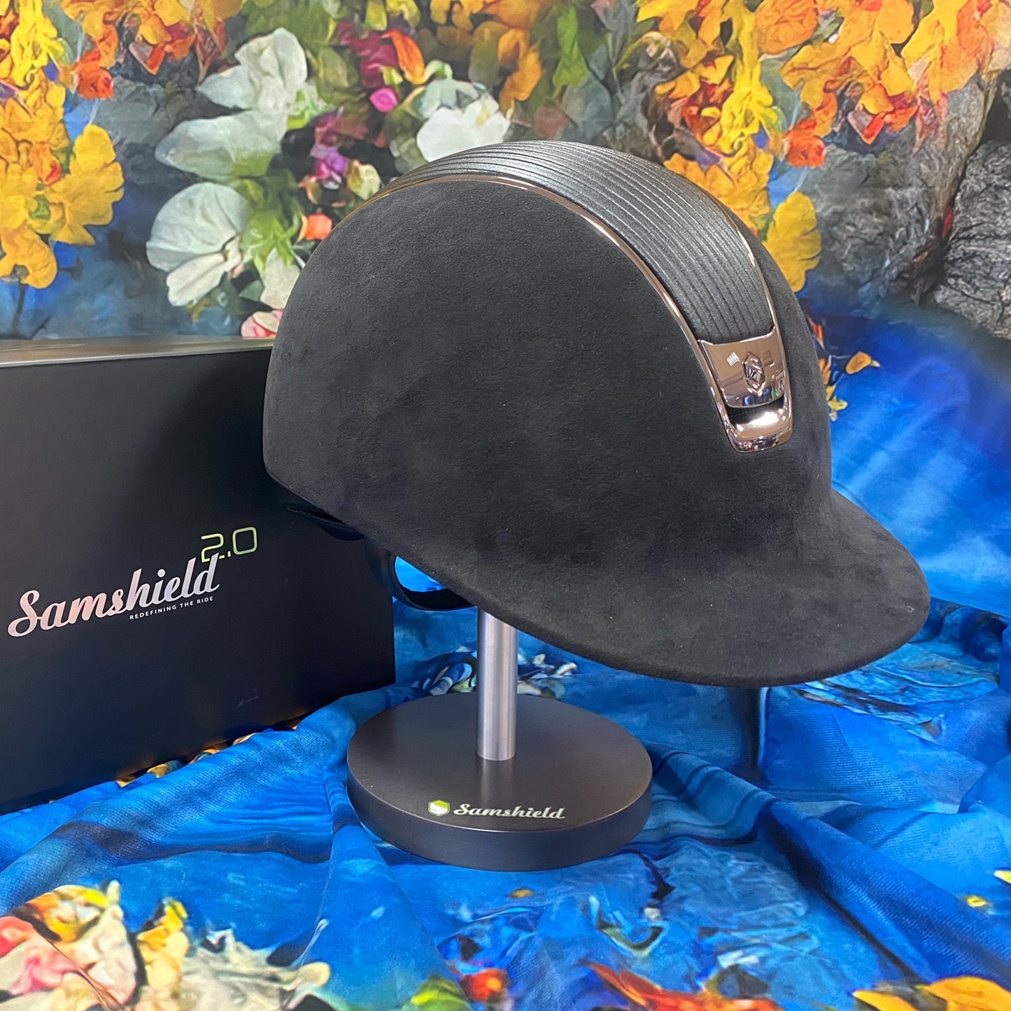 Samshield Reithelm "Shadow 2.0" PREMIUM schwarz - Top Leder schwarz - Größe L (57-61 cm)