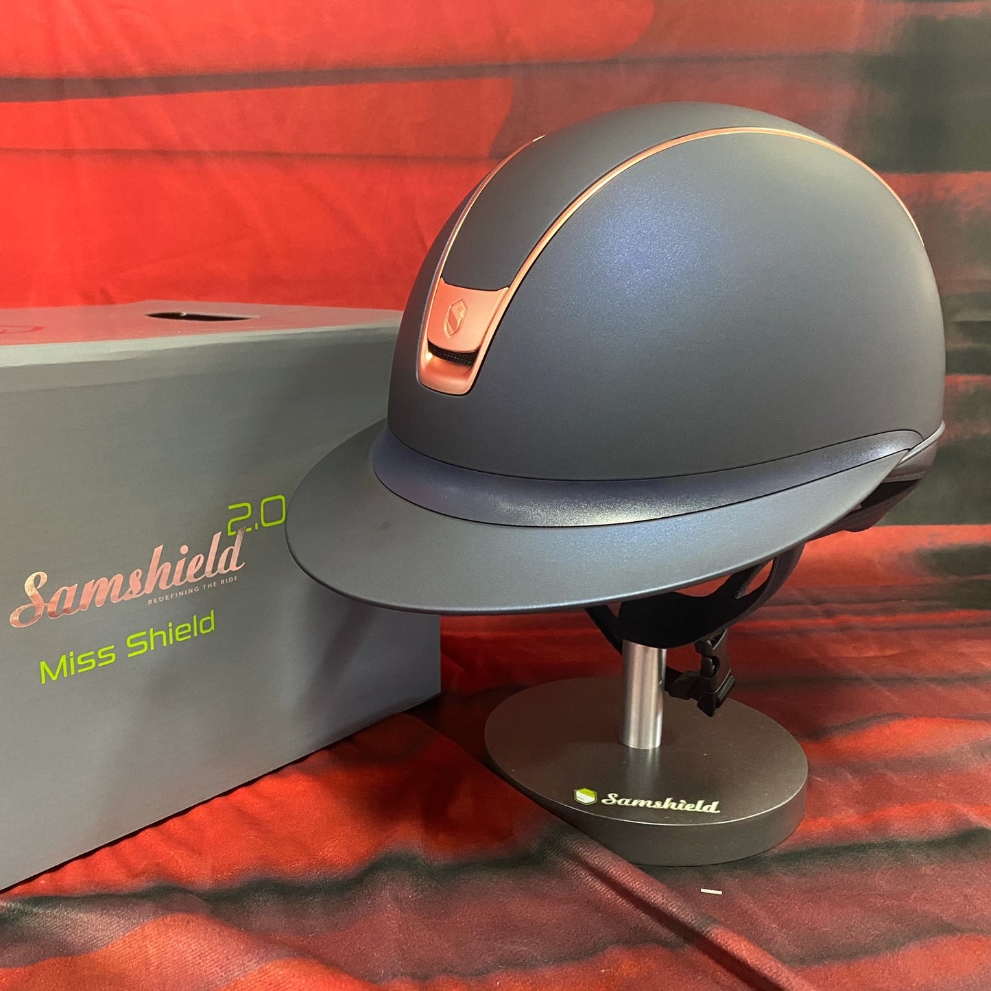 Samshield Reithelm MissShield "Shadow 2.0" blau "Pink Gold" Größe S (52-56 cm)