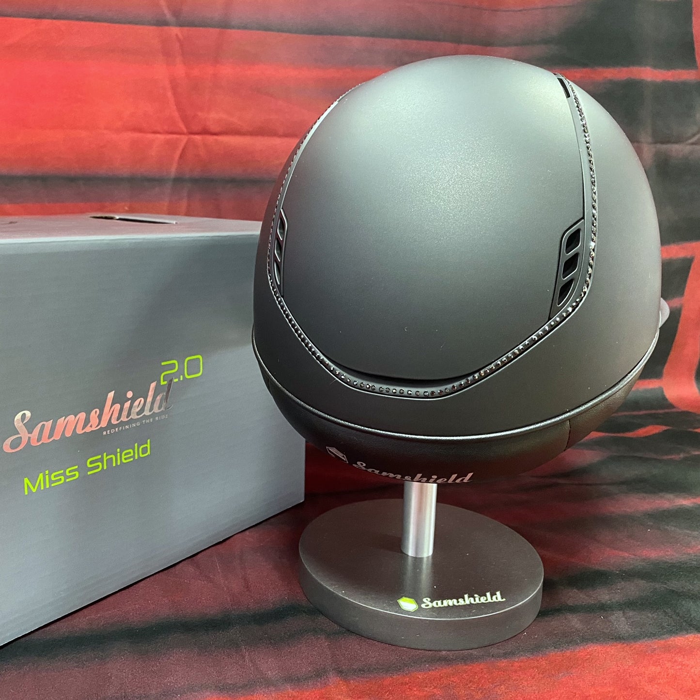 Samshield Reithelm MissShield "Shadow 2.0" schwarz Crystal Trim Größe M (55-58 cm)