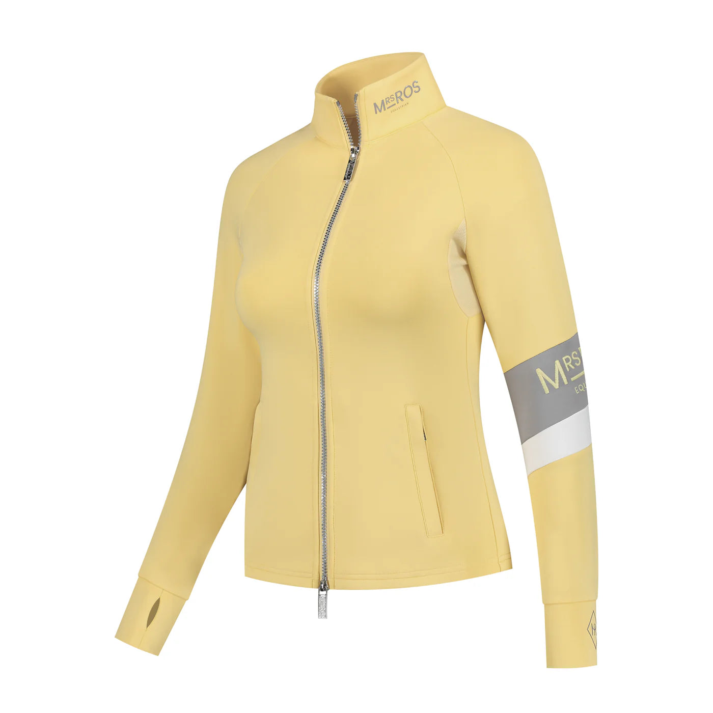 MRS. ROS SOFTSHELL TRAINING JACKET STRIPE SUPERIOR SOFT YELLOW