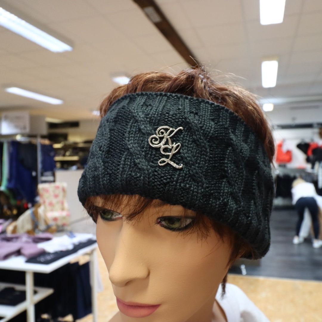 Kingsland - Everley Ladies Zopfmuster gestricktes Stirnband - Navy