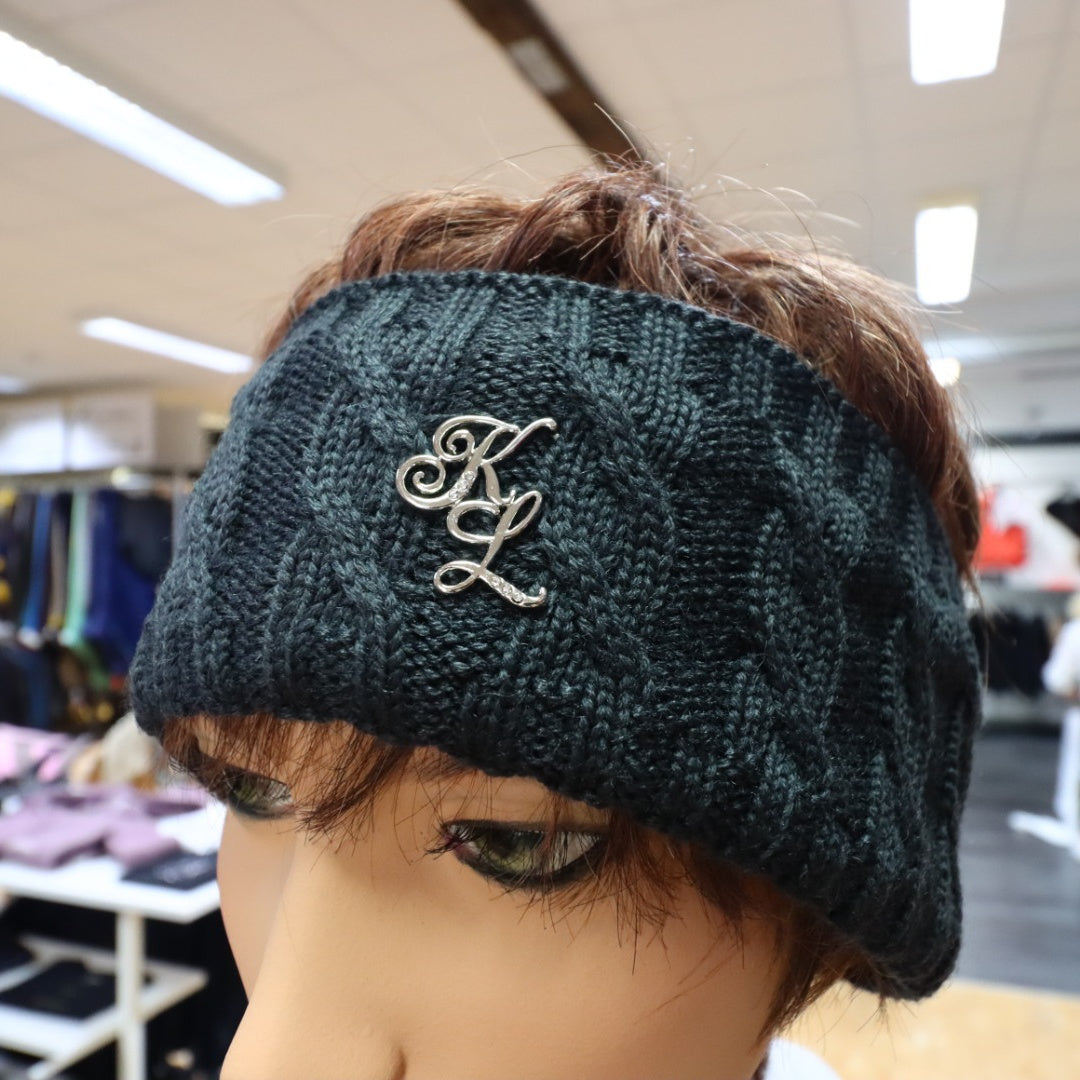 Kingsland - Everley Ladies Zopfmuster gestricktes Stirnband - Navy