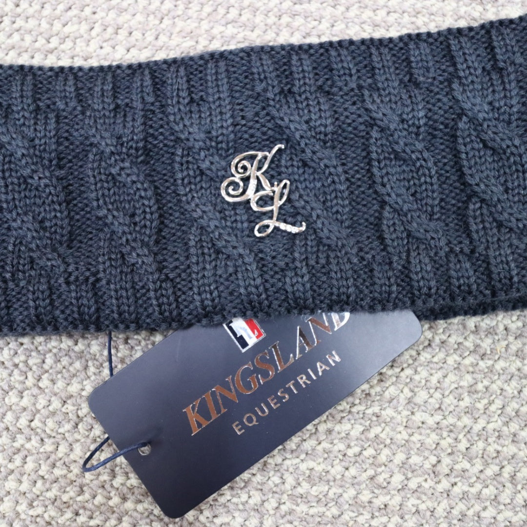Kingsland - Everley Ladies Zopfmuster gestricktes Stirnband - Navy
