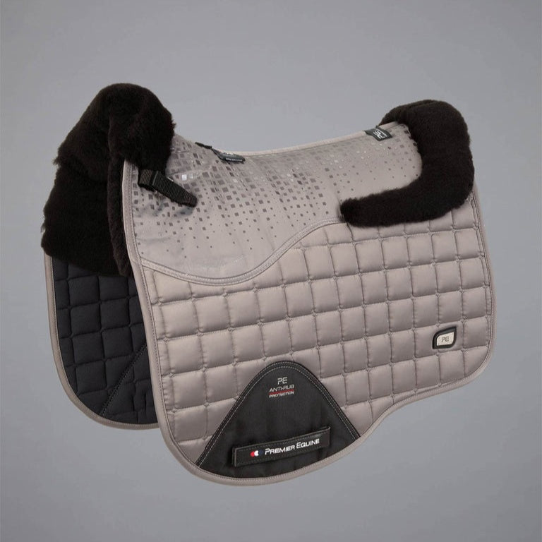 Premier Equine - Capella Close Contact Merino Wool Dressage Square - Grau/Schwarzes Fell/Full