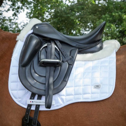 Premier Equine - Capella Close Contact Merino Wool Dressage Square - Weiß/Natural Fell/Full