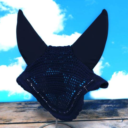 LeMieux - Acoustic Diamante Fliegenhäubchen - Navy
