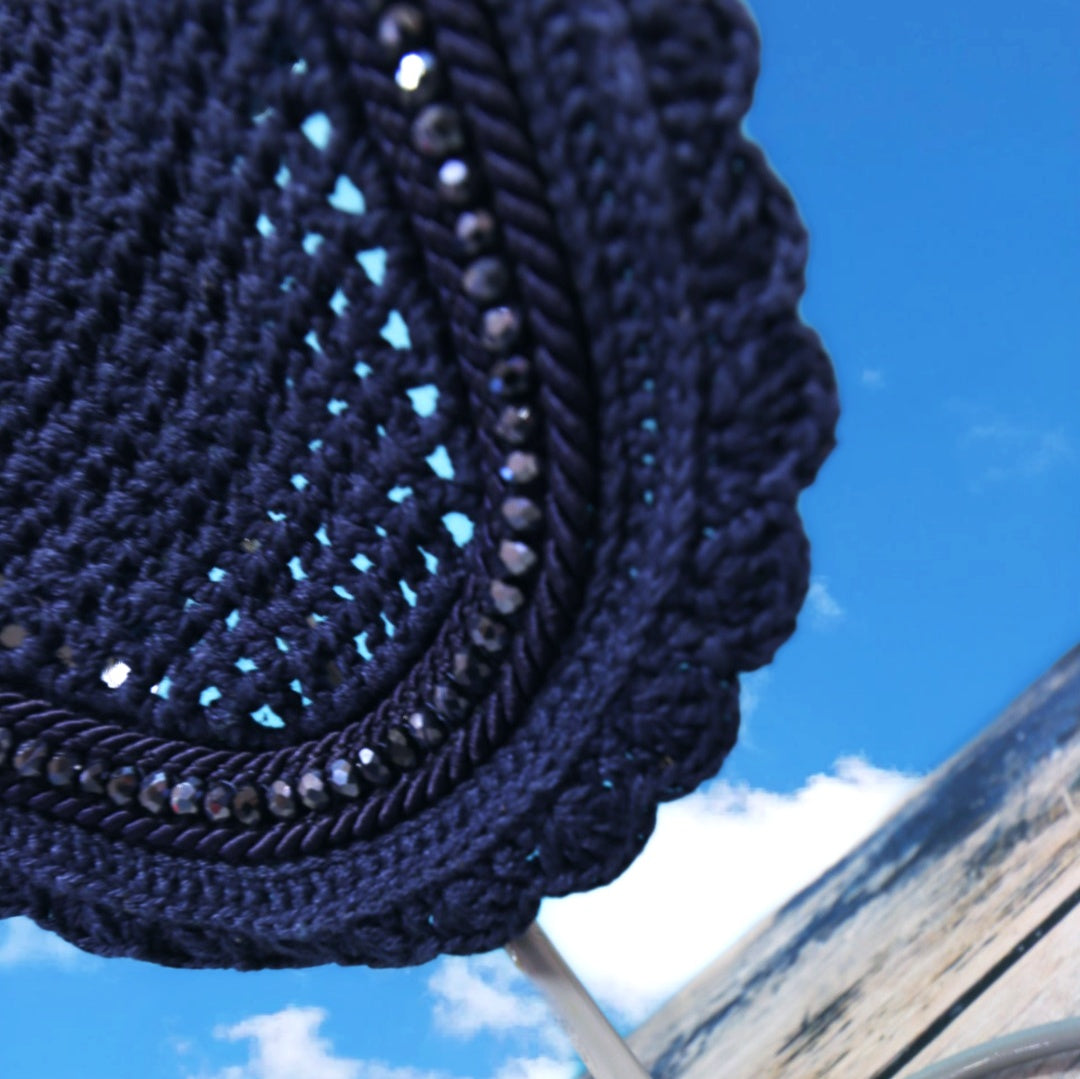 LeMieux - Acoustic Diamante Fliegenhäubchen - Navy
