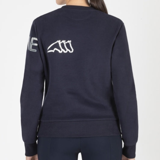 Equiline - BLAUES DAMENSWEATSHIRT MIT EIS-EFFEKT-LOGO