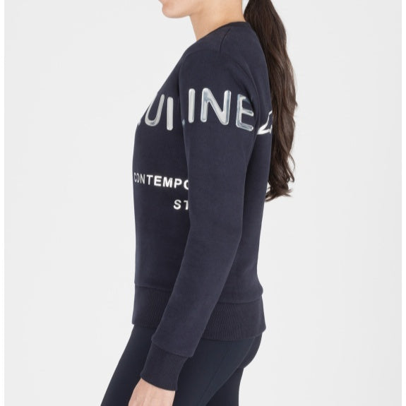 Equiline - BLAUES DAMENSWEATSHIRT MIT EIS-EFFEKT-LOGO