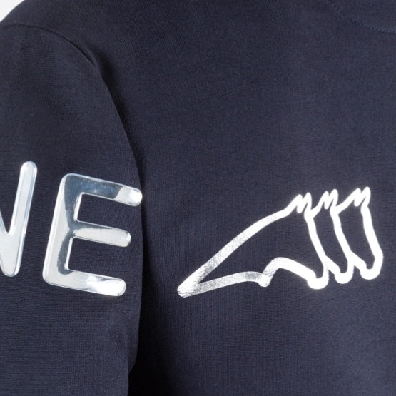 Equiline - BLAUES DAMENSWEATSHIRT MIT EIS-EFFEKT-LOGO