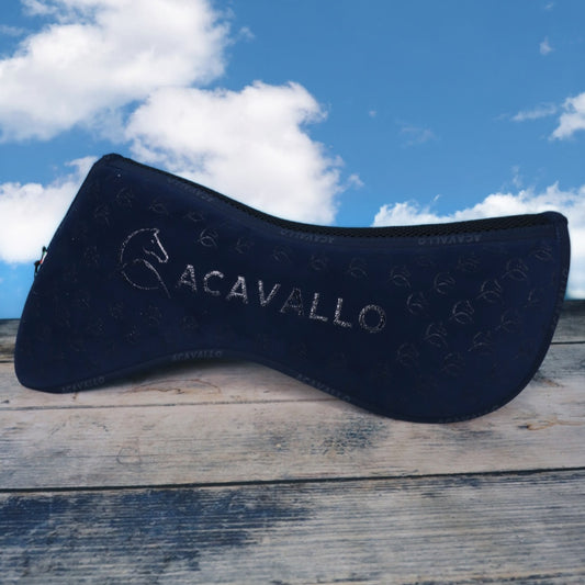 ACAVALLO SPINE FREE CC & MEMORY FOAM ½ PAD SILICON GRIP SYSTEM - Blau