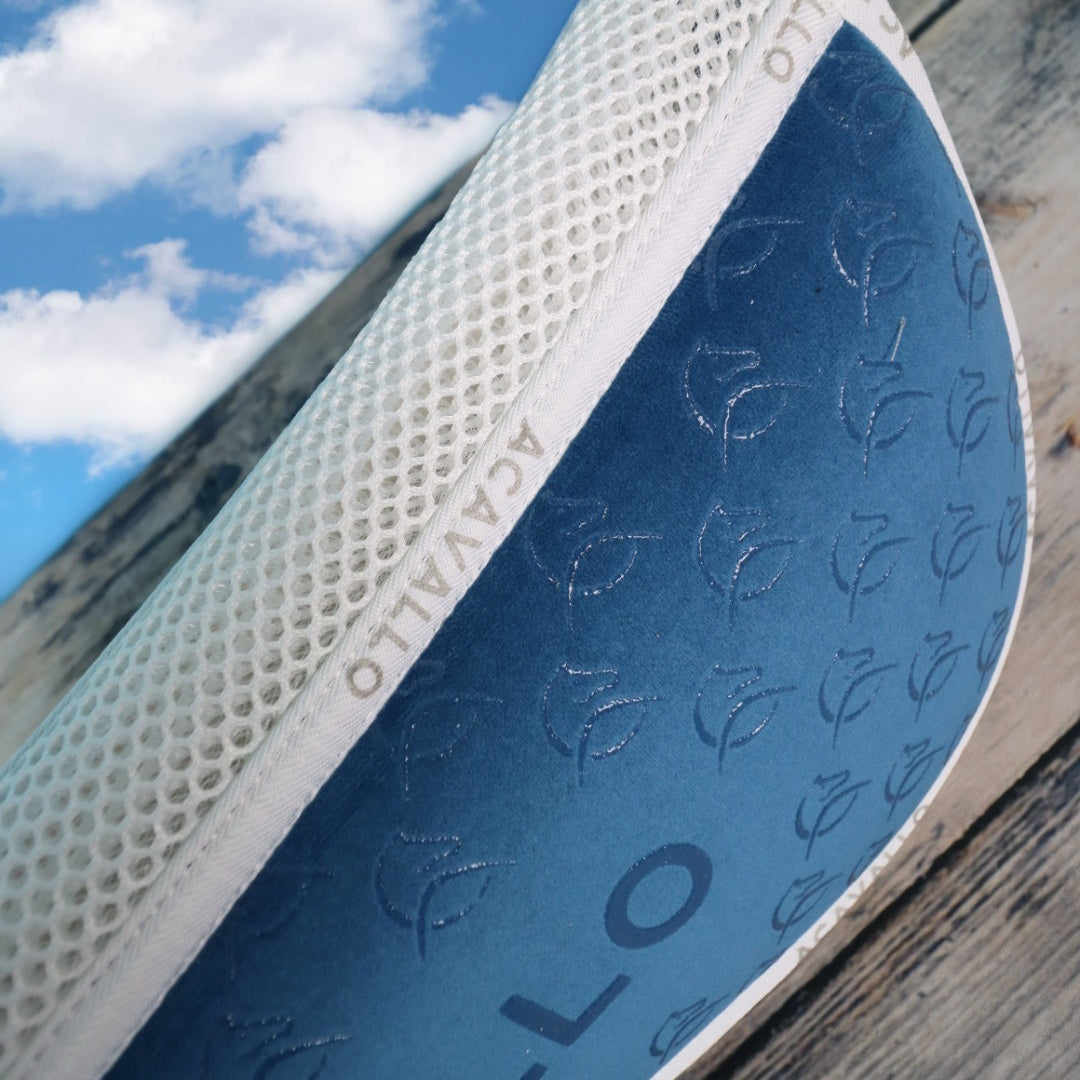 ACAVALLO SPINE FREE CC & MEMORY FOAM ½ PAD SILICON GRIP SYSTEM - Ocean