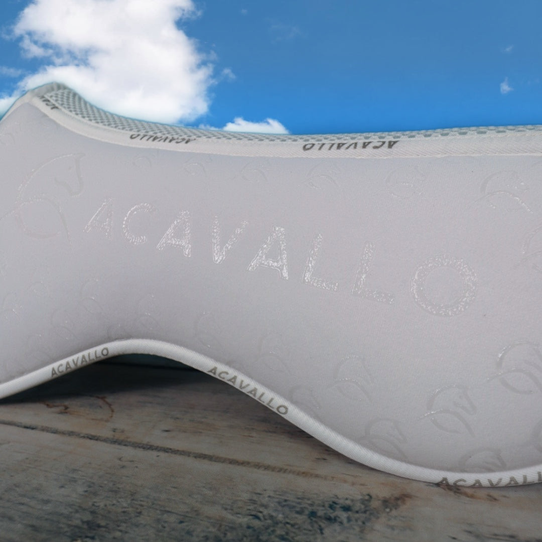 ACAVALLO SPINE FREE CC & MEMORY FOAM ½ PAD SILICON GRIP SYSTEM - Weiß