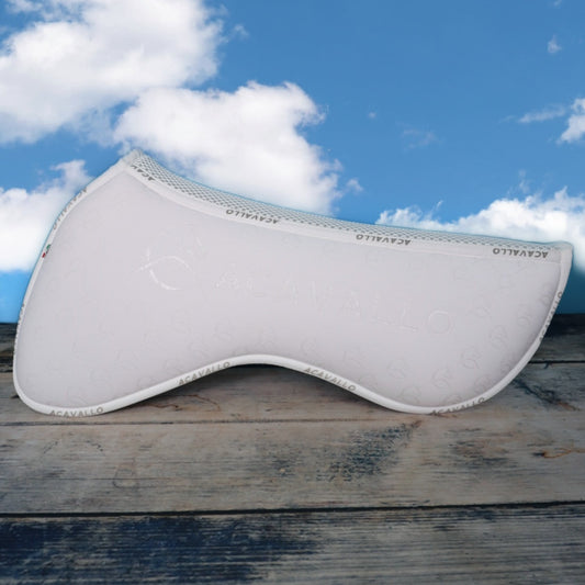 ACAVALLO SPINE FREE CC & MEMORY FOAM ½ PAD SILICON GRIP SYSTEM - Weiß