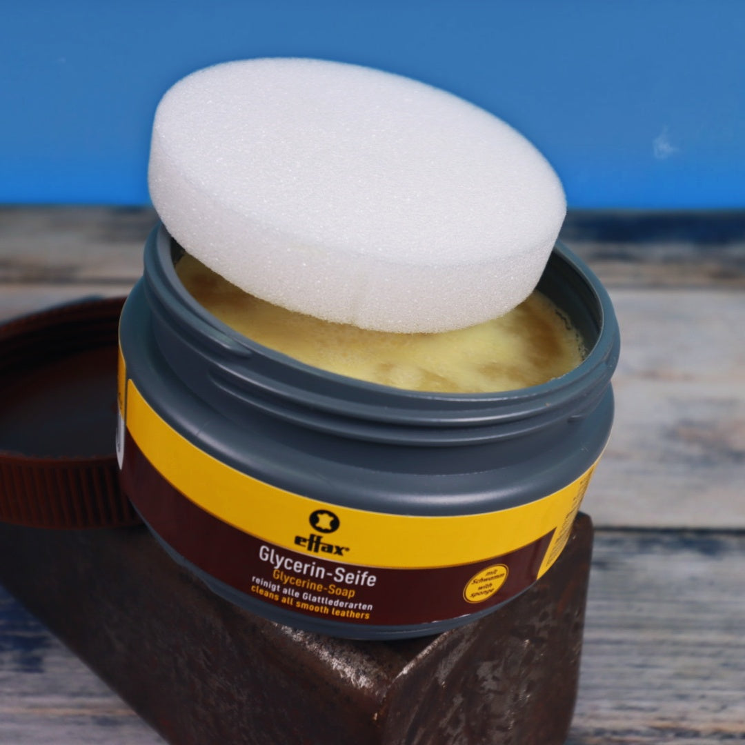 Effax Glycerin-Seife - reinigt schnell, schonend und gründlich alle Glattlederarten - 250ml