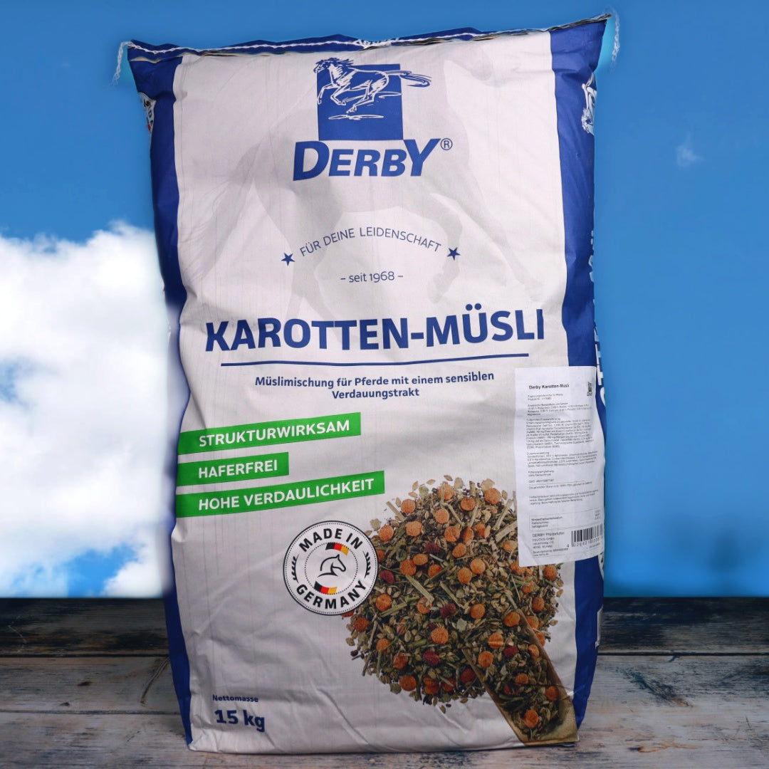 DERBY Karotten-Müsli - für Pferde mit einer sensiblen Verdauung.