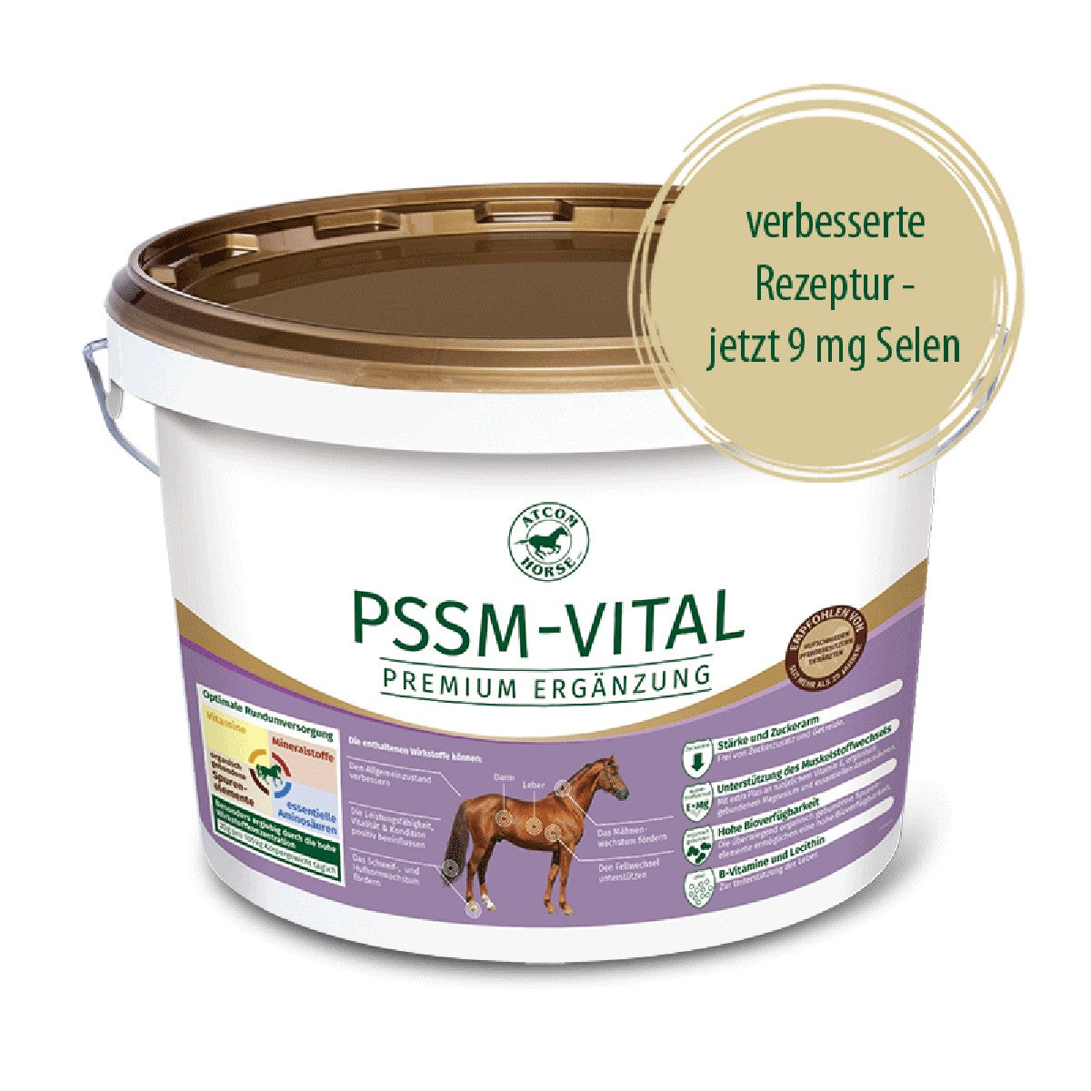 ATCOM - PSSM Vital unpelletiert - 2 in 1 aus Ergänzungs- und Mineralfutter bei PSSM