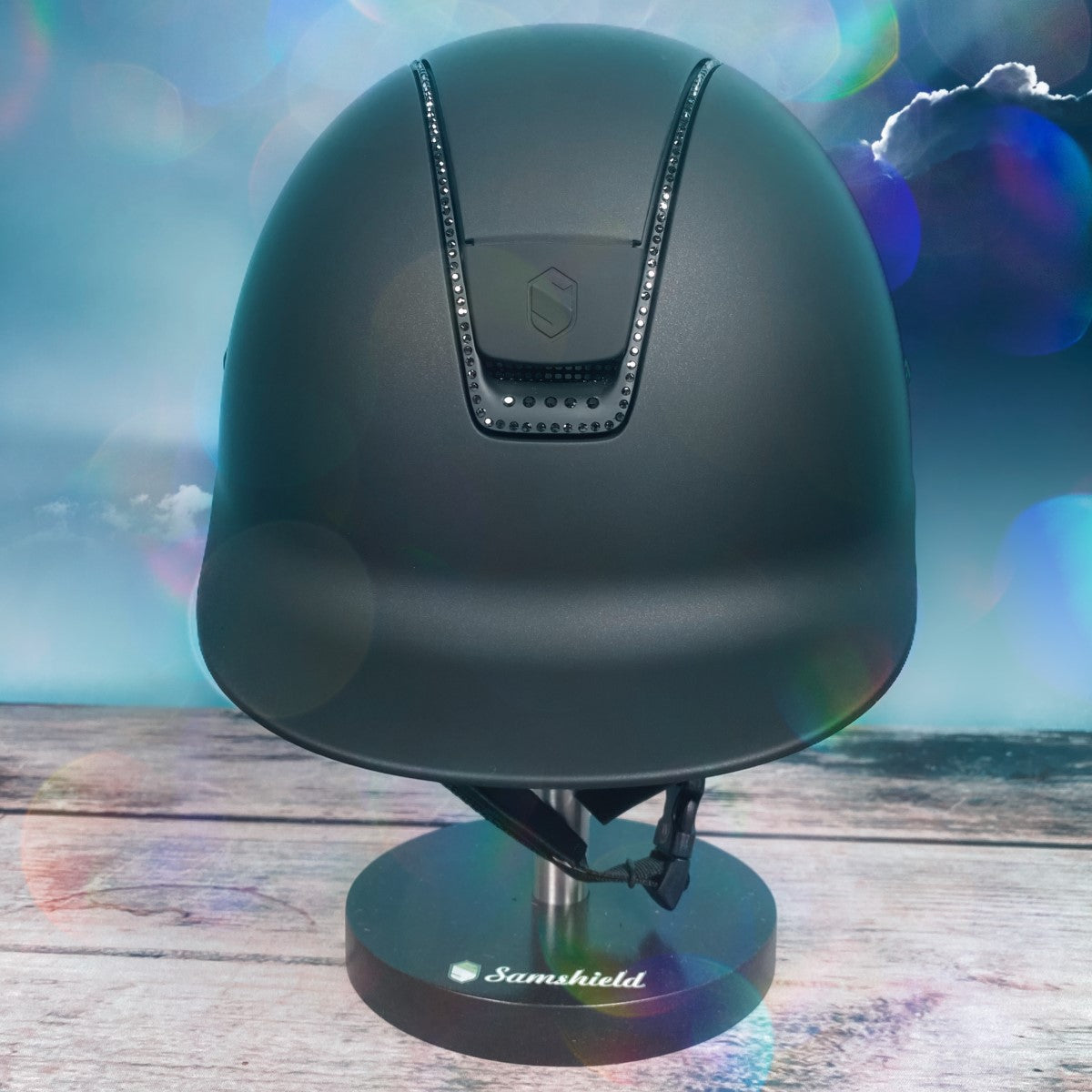 Samshield Reithelm "Shadowmatt Trim 255 Swarovski-Kristalle" Größe M (55-58 cm)