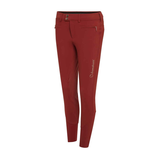 Samshield Damen-Reithose "Diane Fullgrip" persian red/rose-gold mit Swarovski
