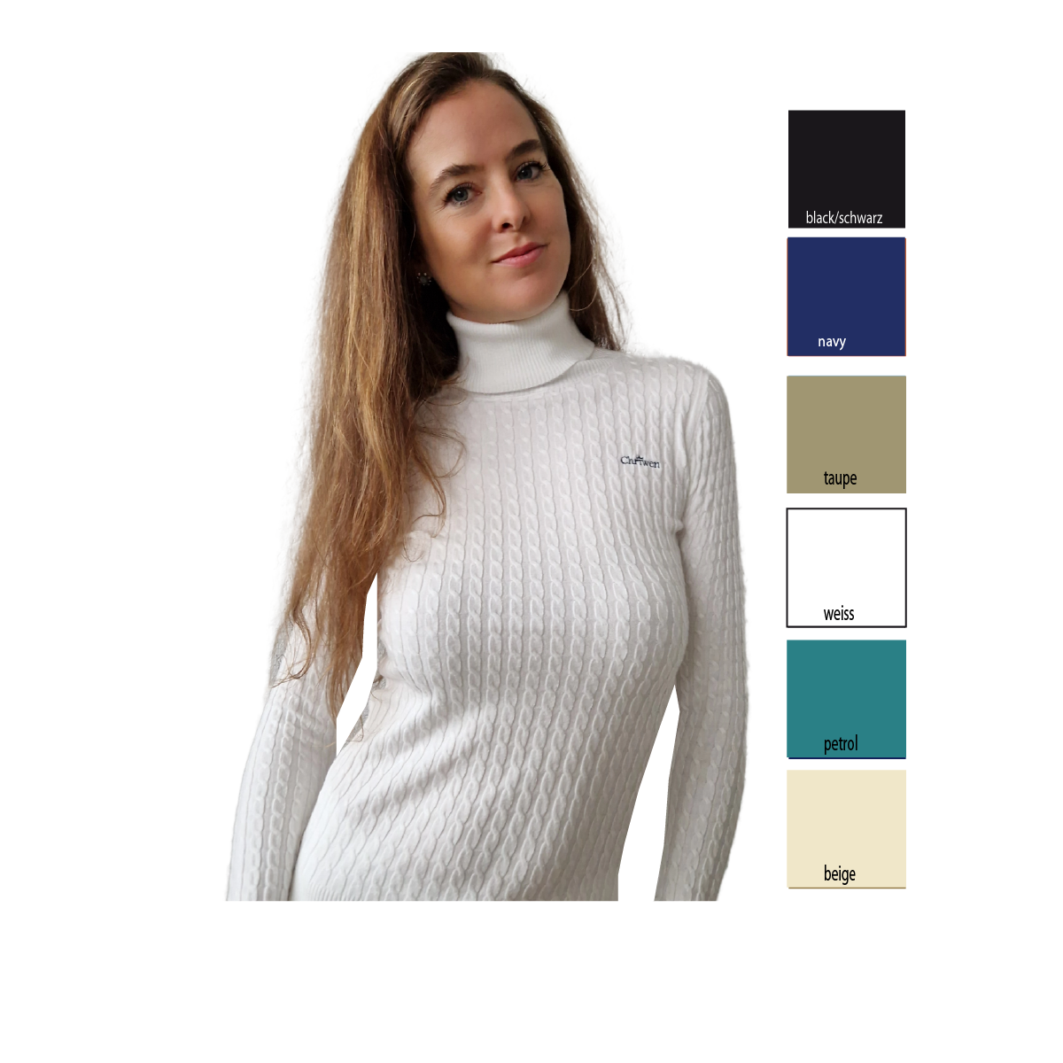 Chriwen - Elly Rollkragenpulli Beige