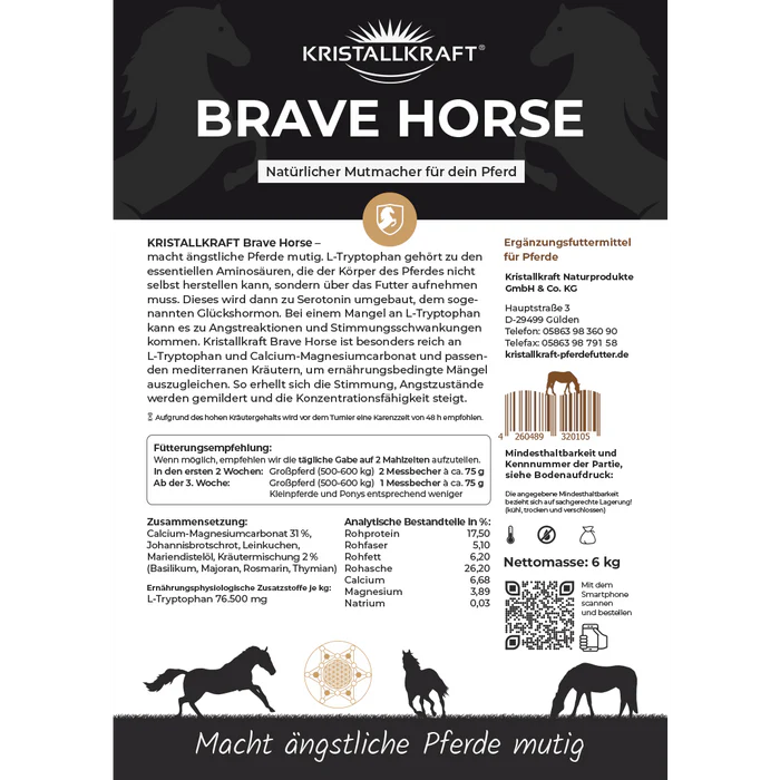 Kristallkraft Brave Horse - Natürlicher Mutmacher