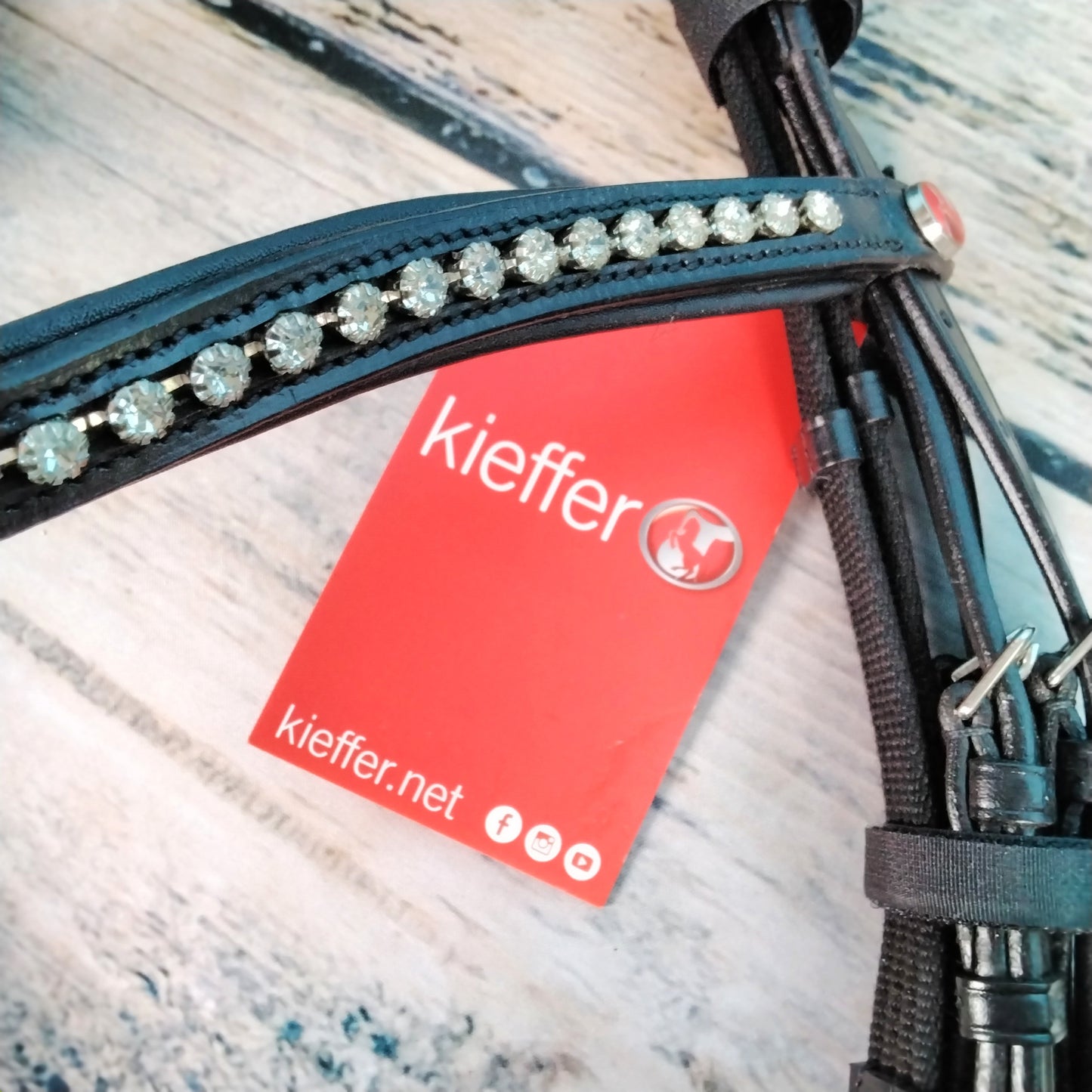 Kieffer Trensenzaum Amy ultrasoft schwarz mit Gurtzügel