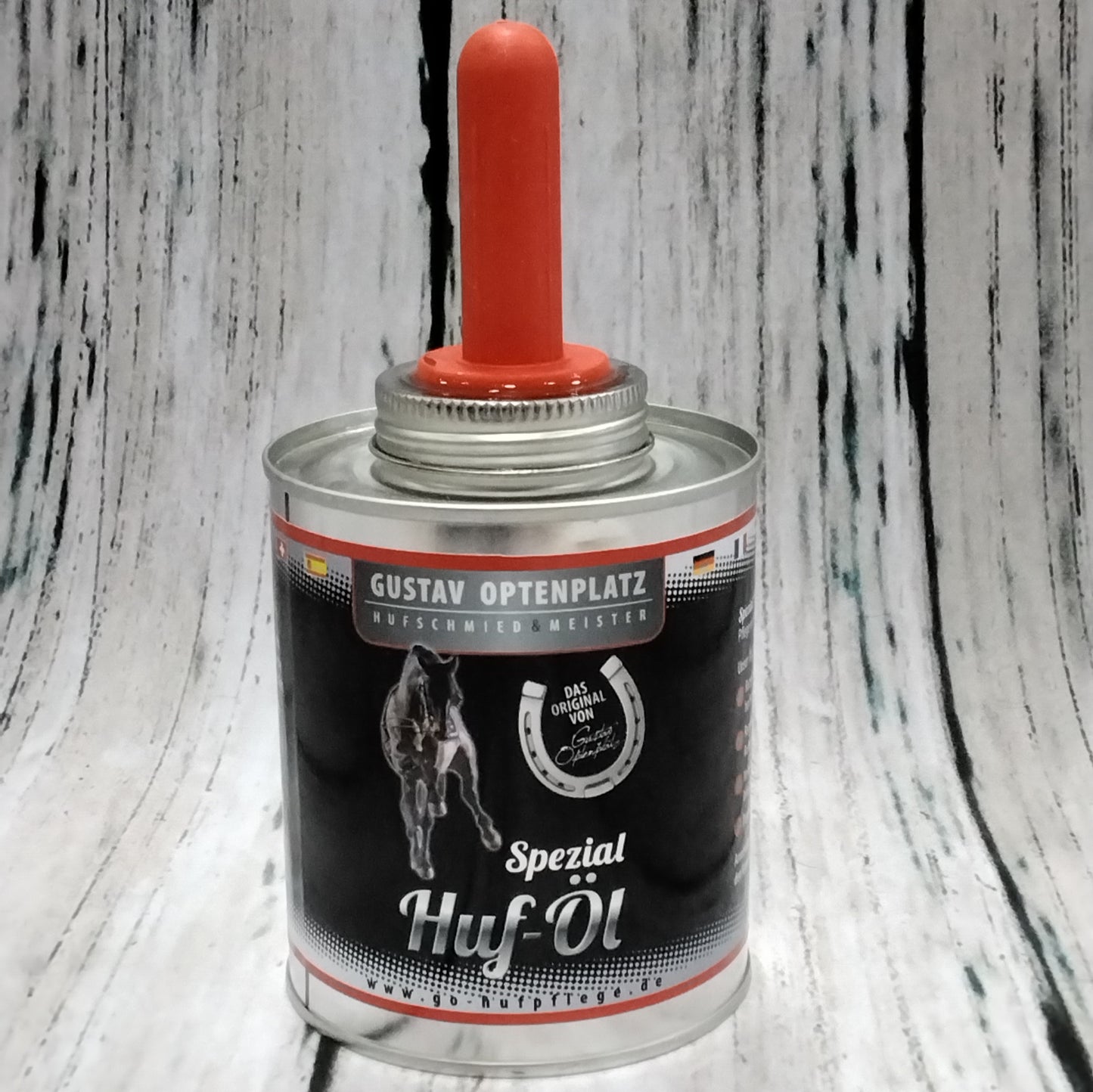 G.O. Gustav Optenplatz Spezial-Huföl, 400 ml in der Pinseldose