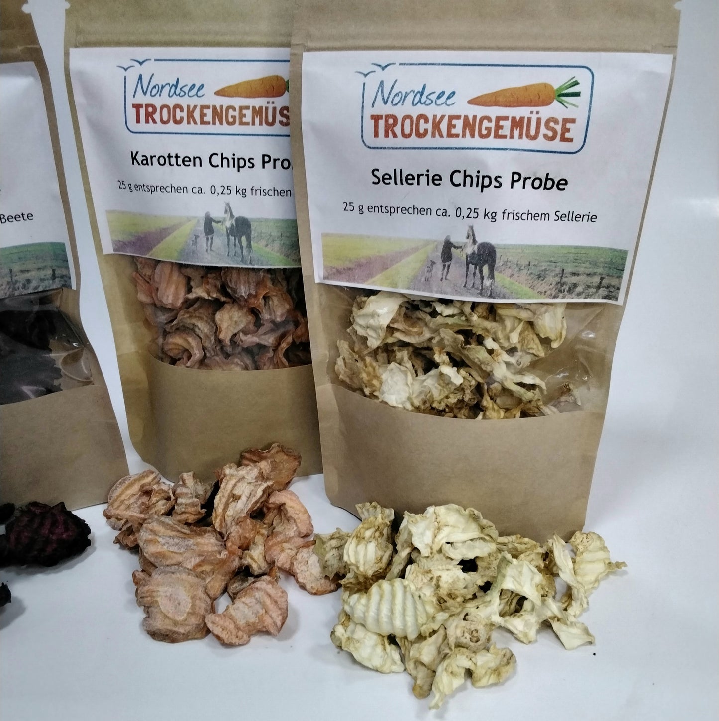 Knusper Chips Probenset- Apfel - Karotten - Rote Bete -Sellerie