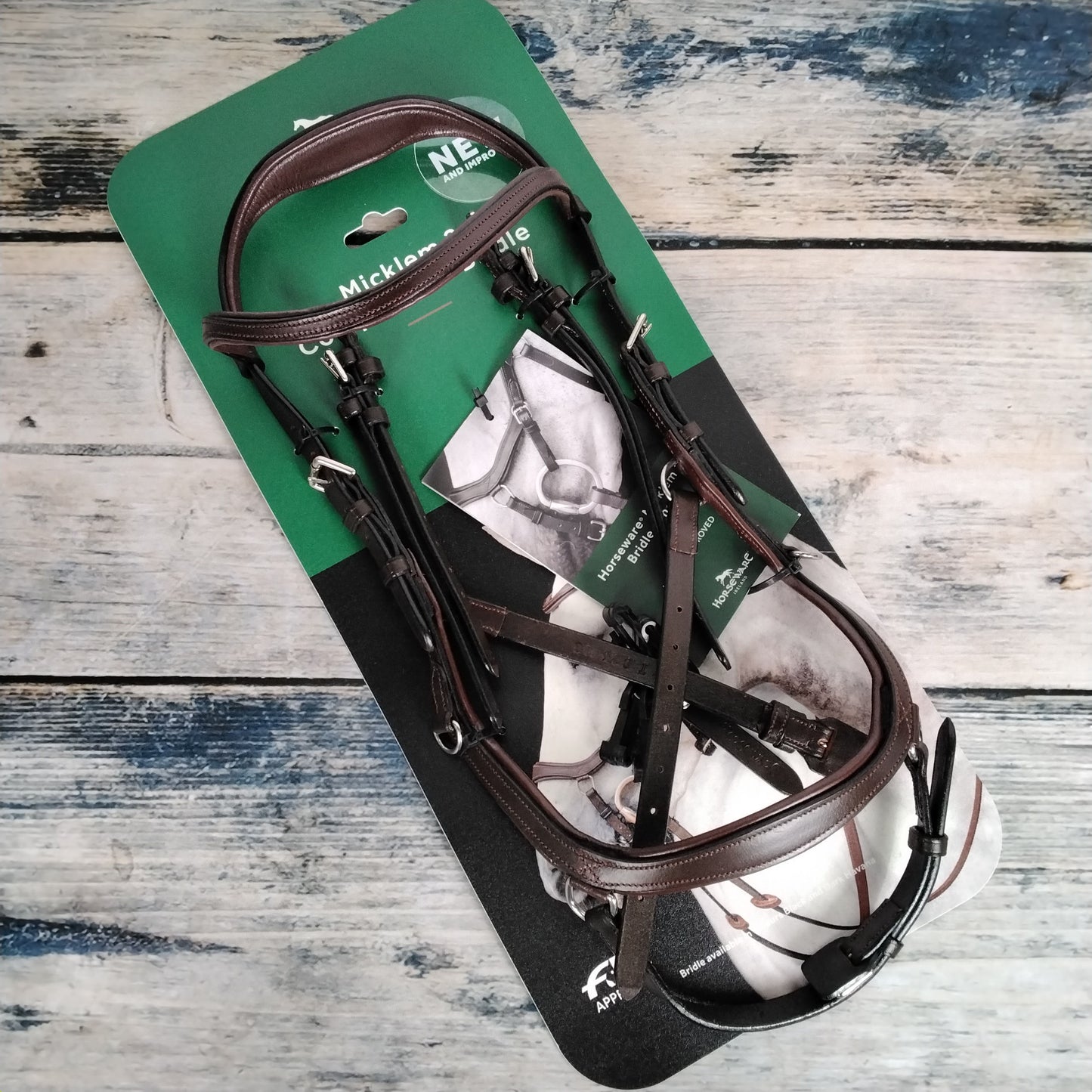 Horseware Micklem 2 Diamante Competition Bridle - Dark Havana