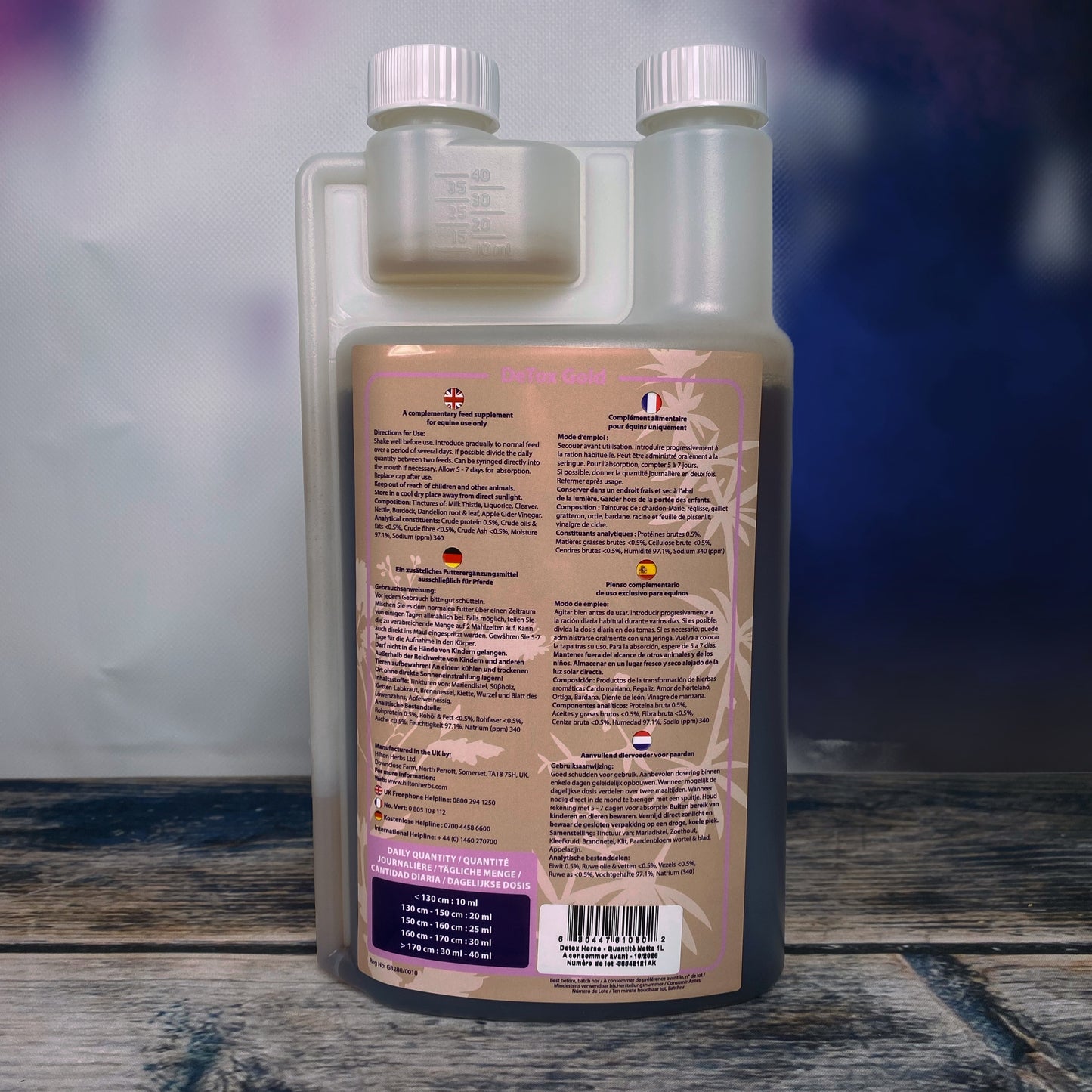 Hilton Herbs DeTox Gold - Kräuter flüssig für Leber/Niere/Entgiftung
