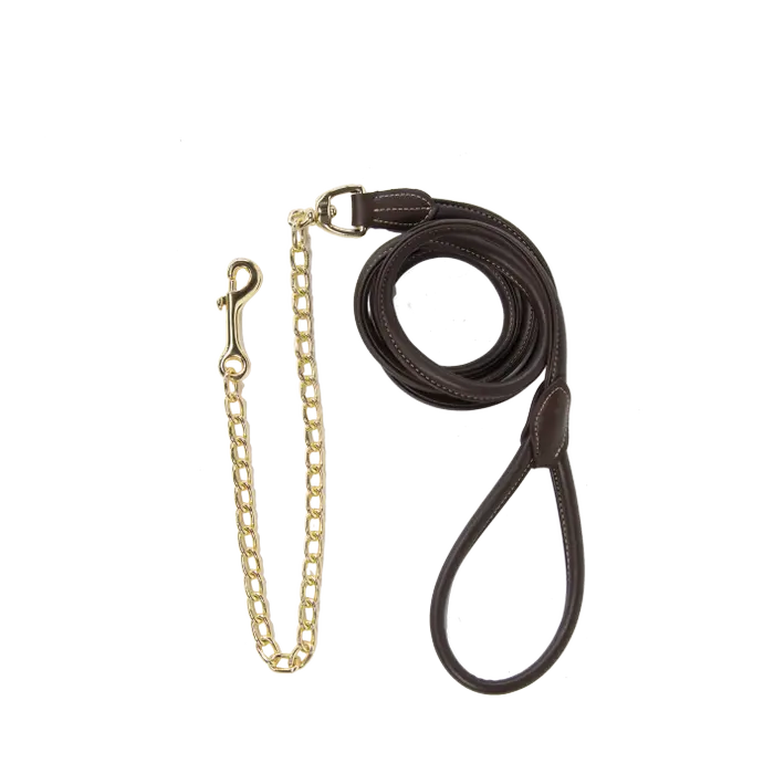 KENTUCKY Führleine Leder Mit Kette