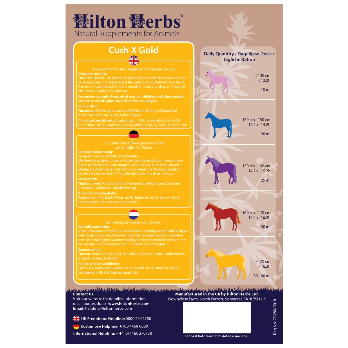 Hilton Herbs Cush X Gold - Kräuter flüssig bei Stoffwechselerkrankungen wie Cushing & EMS