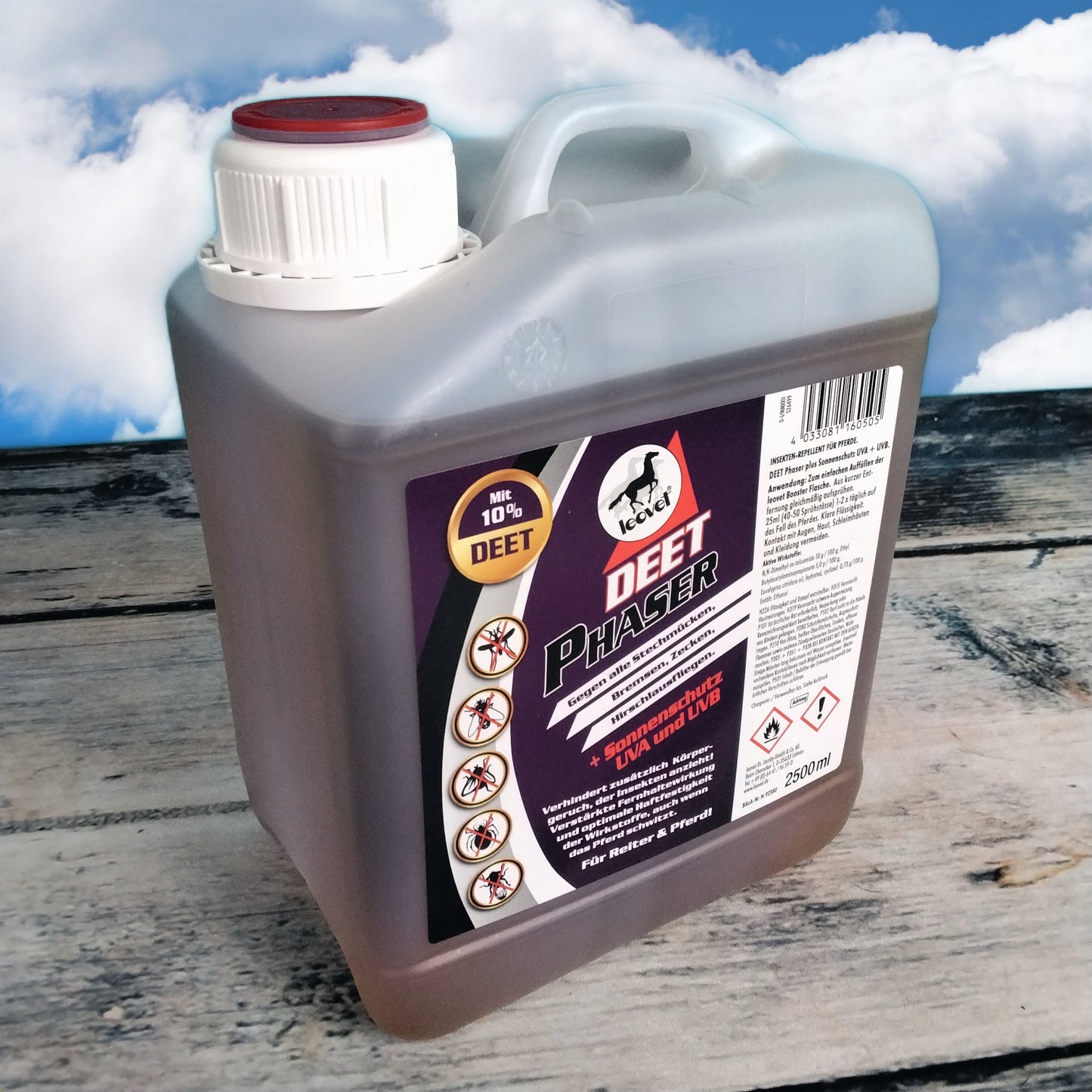 Leovet DEET PHASER 2500ml - Gegen alle Stechmücken, Bremsen, Zecken, Hirschlausfliegen
