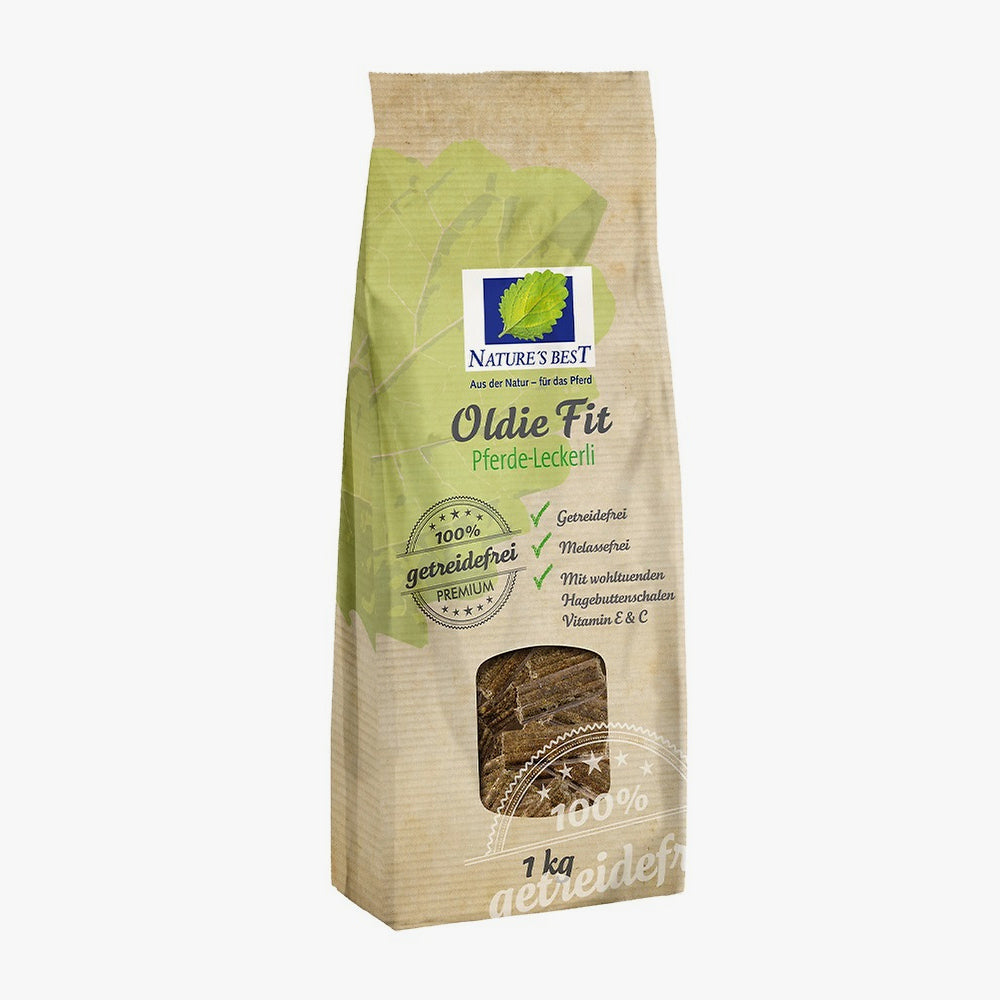 Nature's Best Oldie Fit - getreide-/melassefreie Leckerli mit Hagebuttenschalen