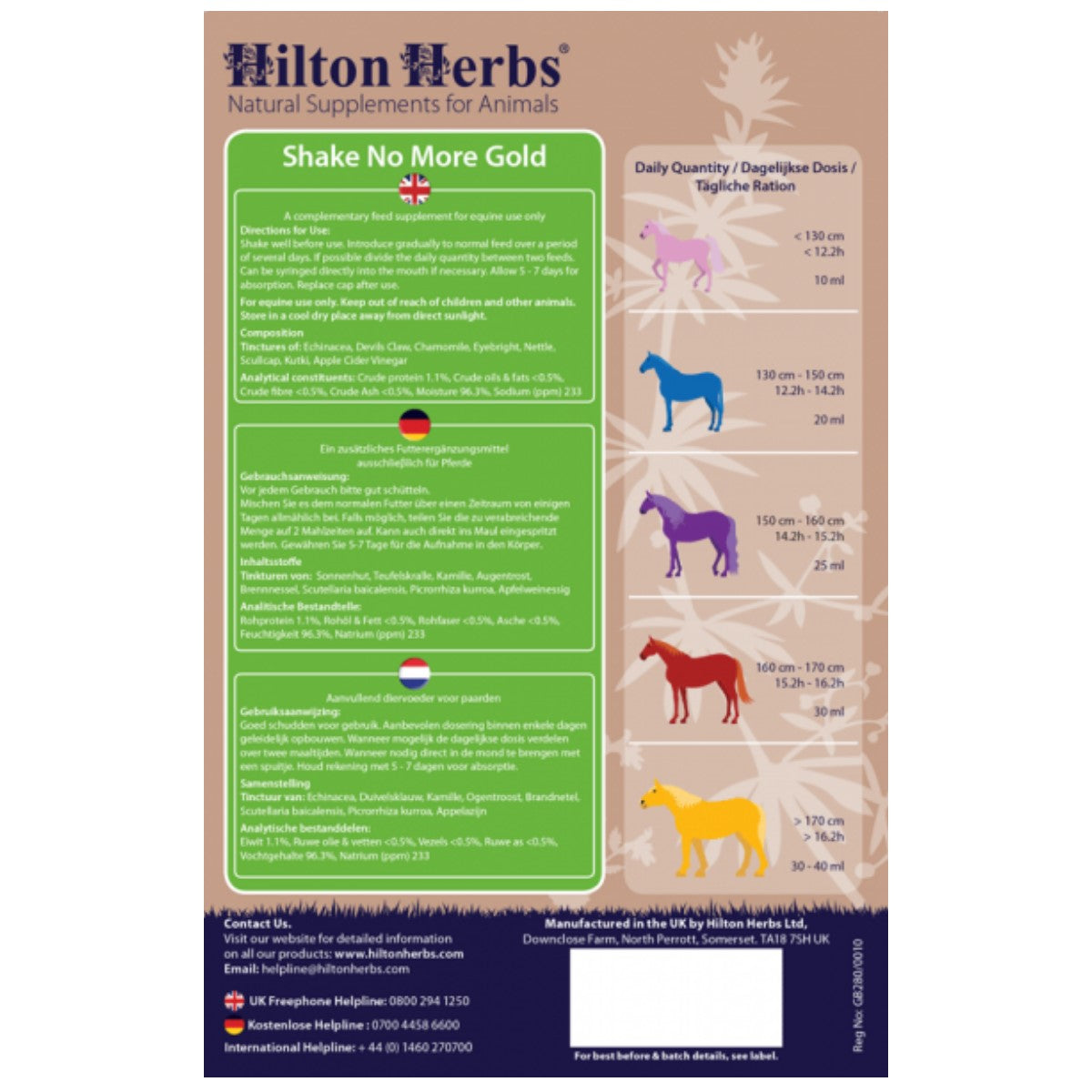 Hilton Herbs Shake No More Gold (Summer Relief Liquid) - Kräuter flüssig bei Allergien und für gesunde Atmung