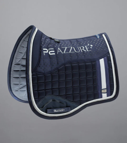 Premier Equine -Azzure Anti-Slip Satin Dressage Square - Navy/Full