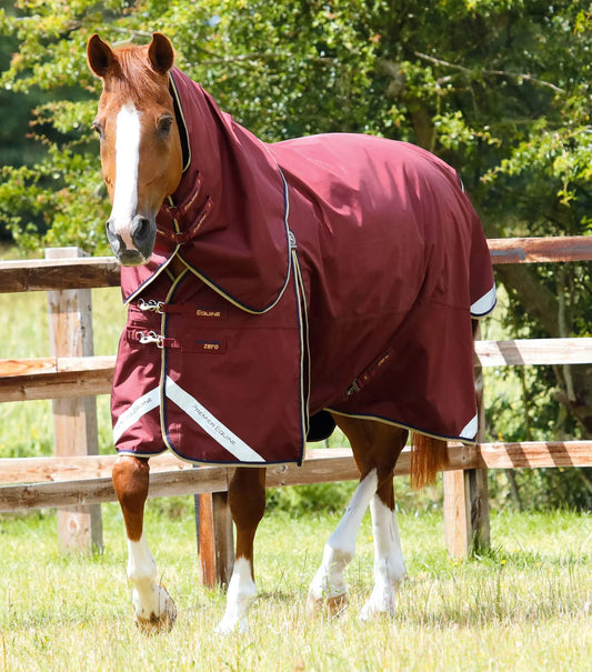 Premier Equine - Buster Zero Turnout Decke mit klassischem Nackenschutz/Halsteil - Burgundy