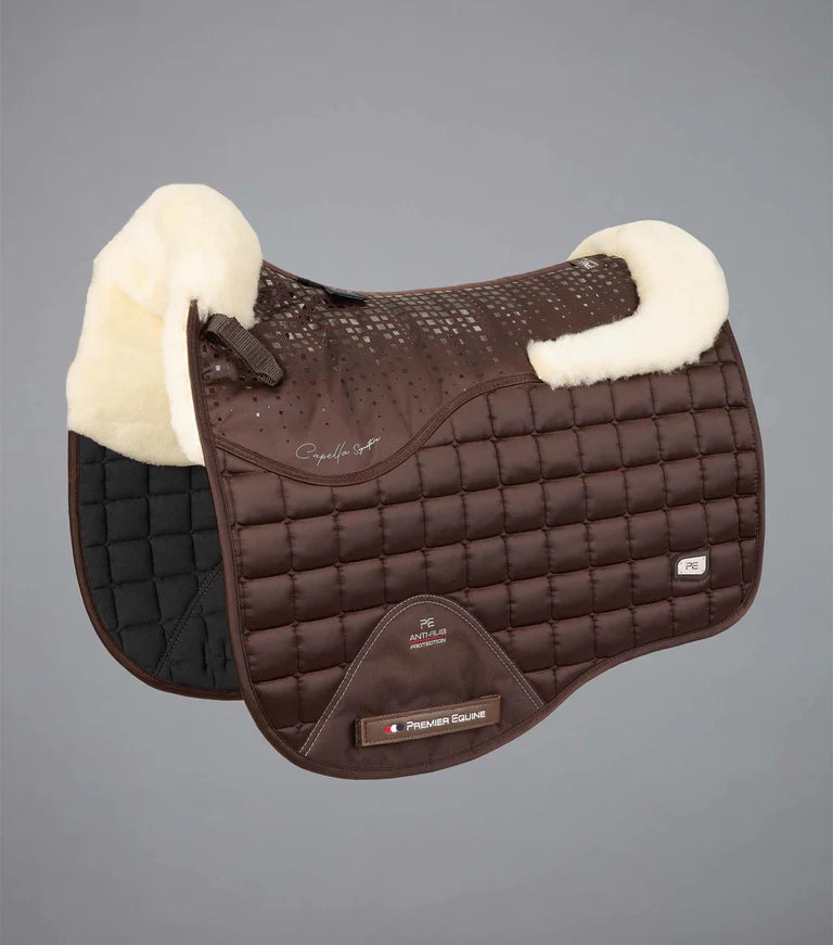 Premier Equine - Capella Close Contact Merino Wool Dressage Square - Brown/Natural Fell/Full